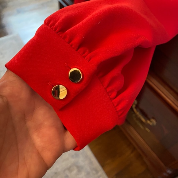 EUC Kate Spade Red Fit and Flare Dress Wedding Special Occasion Evening - Picture 6 of 14